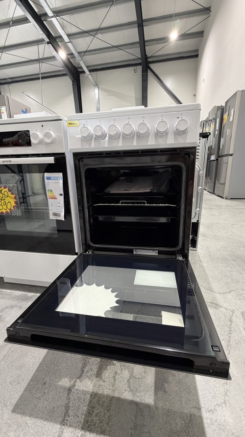 Beko 55 L FSM57100GW – Aragaz electric cu plită vitroceramică Clasa A, monofazic/trifazic, import Germania 🇩🇪