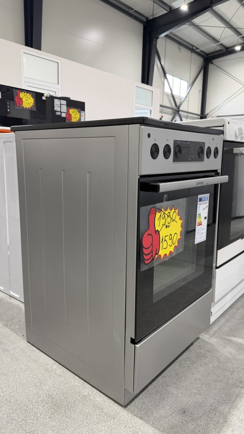 Gorenje 70 L GECS5C70SPAOT – Aragaz electric cu plită vitroceramică Clasa A, AirFry, AquaClean, monofazic/trifazic, import Germania 🇩🇪