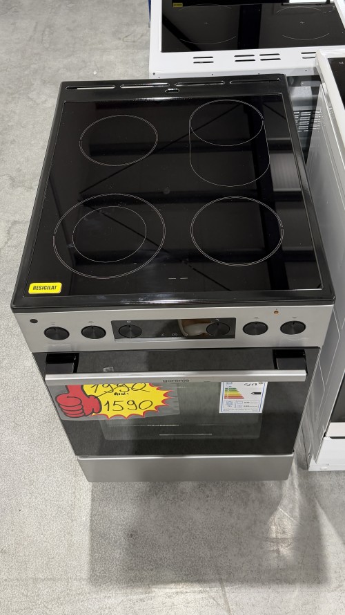 Gorenje 70 L GECS5C70SPAOT – Aragaz electric cu plită vitroceramică Clasa A, AirFry, AquaClean, monofazic/trifazic, import Germania 🇩🇪