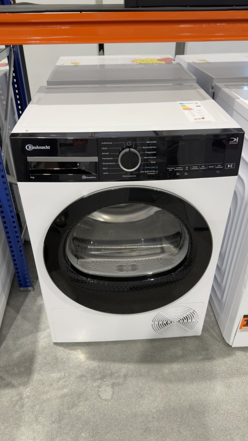 Bauknecht 8 KG TR Super Eco 8C – Uscător de rufe cu pompă de căldură Clasa C, Wi-Fi HomeWhiz, import Germania 🇩🇪