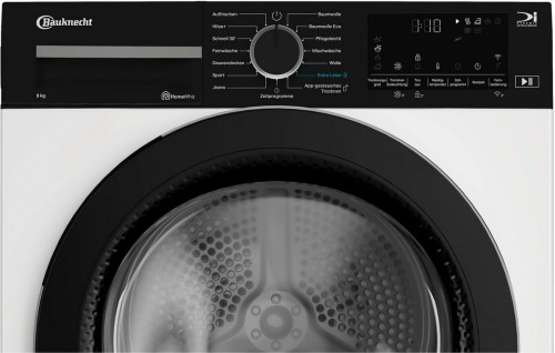 Bauknecht 8 KG TR Super Eco 8C – Uscător de rufe cu pompă de căldură Clasa C, Wi-Fi HomeWhiz, import Germania 🇩🇪