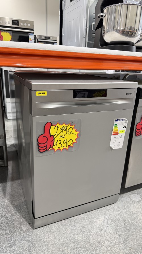 Gorenje 14 seturi GS620C10S – Mașină de spălat vase independentă Clasa C, Inox, import Germania 🇩🇪