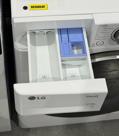 LG 10/6 kg, W4WR70X61 – Mașină de spălat rufe cu uscător Clasa A/D, AI DD, TurboWash 39, ThinQ Wi-Fi, import Germania 🇩🇪