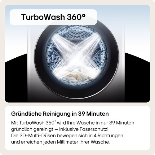 LG 9 kg, F2V7SLIM9 – Mașină de spălat rufe Clasa A, AI DD, TurboWash 39, Steam, ThinQ Wi-Fi, Slim, import Germania 🇩🇪