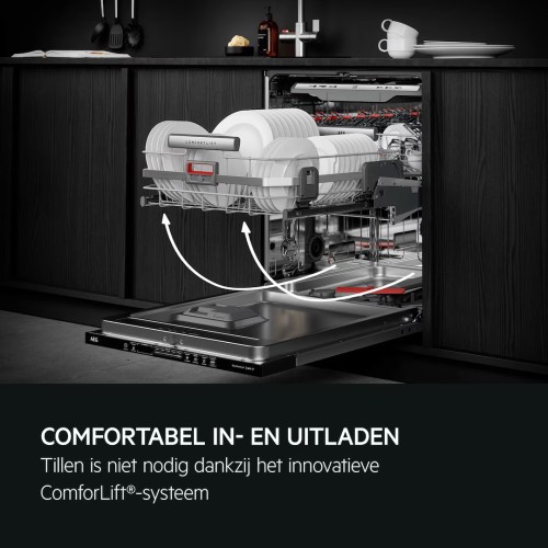 AEG 14 seturi, FEE83806PM, AEG 9000 ComfortLift XXL, – Mașină de spălat vase semiîncorporabilă Clasa D, import Germania 🇩🇪