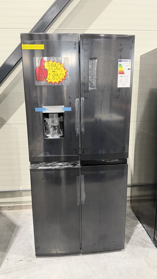 Hanseatic 419 L, HCDB18080DWDBI – Frigider French Door Clasa D, No Frost, dozator de apă, import Germania 🇩🇪