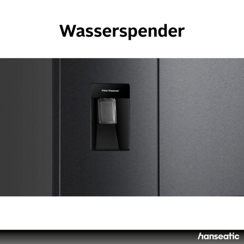 Hanseatic 419 L, HCDB18080DWDBI – Frigider French Door Clasa D, No Frost, dozator de apă, import Germania 🇩🇪