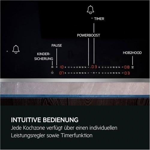 AEG 77 cm TOB4IA0FXB + 90 cm GV77D91SL – Set premium plită cu inducție + hotă Clasa A+, Import Germania 🇩🇪