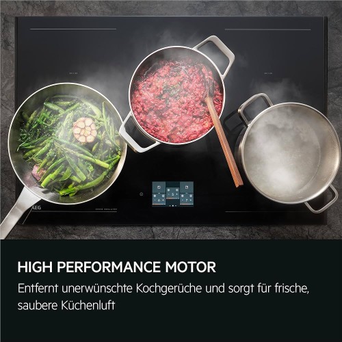 AEG 77 cm TOB4IA0FXB + 90 cm GV77D91SL – Set premium plită cu inducție + hotă Clasa A+, Import Germania 🇩🇪