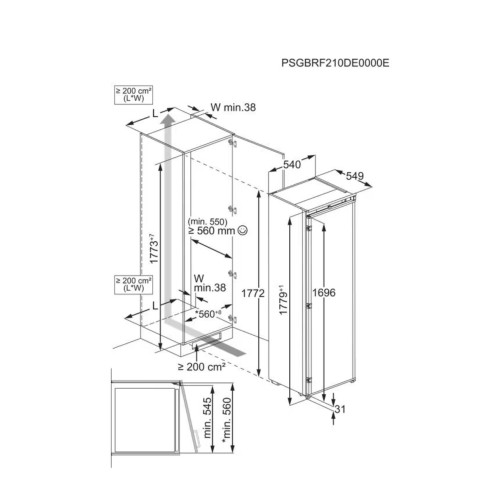 AEG 307 L, TK6FS181DS – Frigider/Racitor încorporabil Clasa D, DynamicAir, CustomFlex®, import Germania 🇩🇪