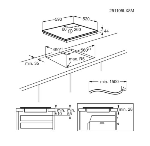 Electrolux EIS62356 – Plită cu inducție 60 cm, SenseBoil®, Hob2Hood®, fabricată în Germania 🇩🇪