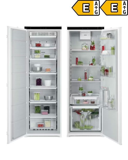 AEG 522L (310L + 212L), TK6DS18XES + TB7NA181ES – Set frigider + congelator încorporabil Clasa E, No Frost, import Germania 🇩🇪