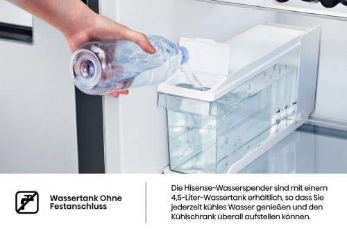 Hisense 566L, RSIM535AFE – Frigider Side by Side Clasa E, dozator apă și gheață, No Frost, import Germania 🇩🇪