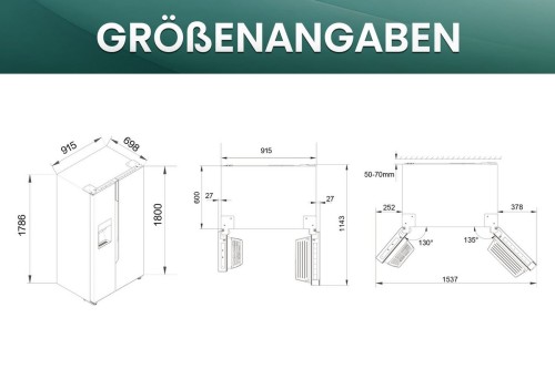 Hisense 566L, RSIM535AFE – Frigider Side by Side Clasa E, dozator apă și gheață, No Frost, import Germania 🇩🇪