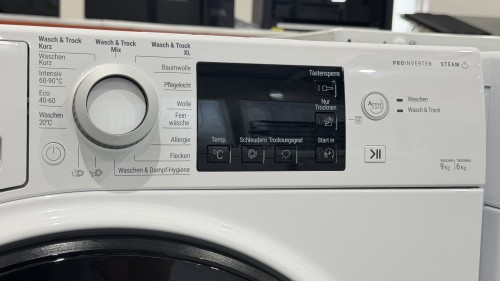 Bauknecht 9 kg / 6 kg WT Super Eco 96S 41 N – Mașină de spălat cu uscător, Clasa A/D, Steam, ProInverter, import Germania 🇩🇪