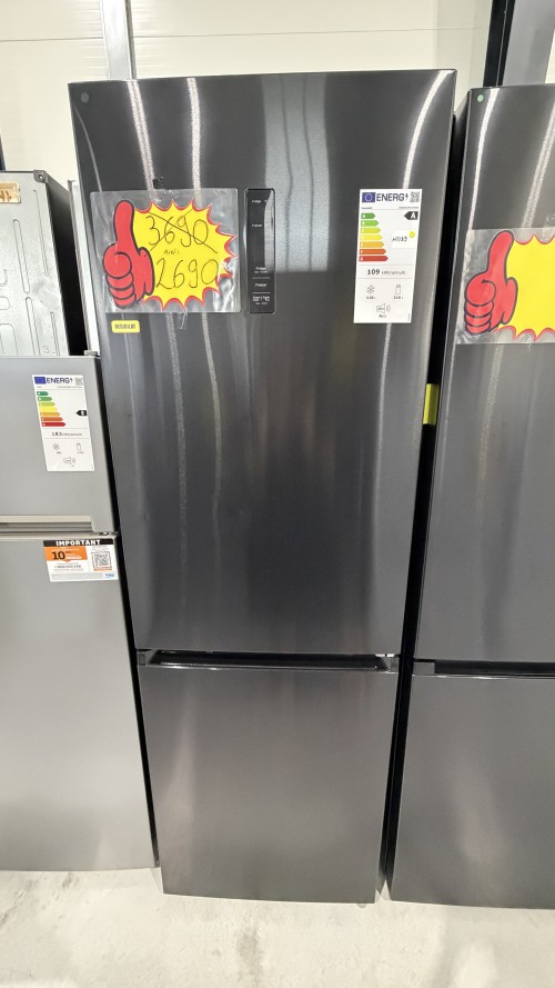 Hanseatic 334L HKGKB18560ANFBI – Combină frigorifică, Clasa A, No Frost, Metal Cooling, import Germania 🇩🇪