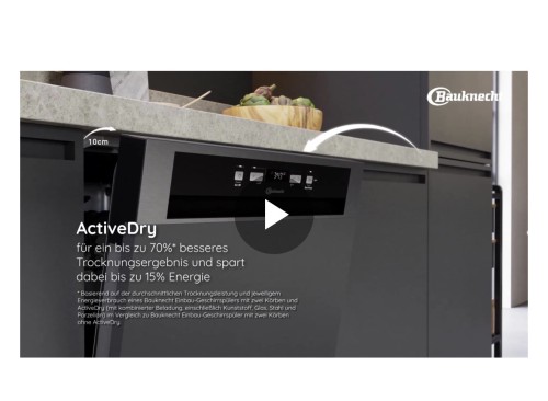 BAUKNECHT 13 seturi BBC 3B+26 X (2) – Mașină de spălat vase semiîncorporabilă, Clasa E, ActiveDry, import Germania 🇩🇪
