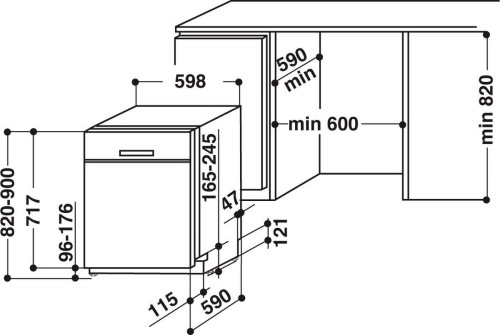 BAUKNECHT 14 seturi OBUC Ecostar 5320 – Mașină de spălat vase sub blat, Clasa D, ActiveDry, import Germania 🇩🇪