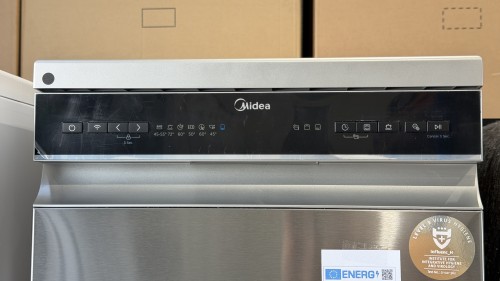 Midea 10 seturi MDWEF1034DSS-WE – Mașină de spălat vase independentă 45 cm, Clasa C, Wi-Fi, ActiveOpen Dry, import Germania 🇩🇪