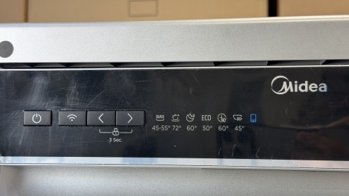 Midea 10 seturi MDWEF1034DSS-WE – Mașină de spălat vase independentă 45 cm, Clasa C, Wi-Fi, ActiveOpen Dry, import Germania 🇩🇪