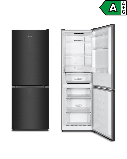 GORENJE 304 L NRK619AA1BXL4 – Combină frigorifică Clasa A, Total No Frost, Black Inox, import Germania 🇩🇪