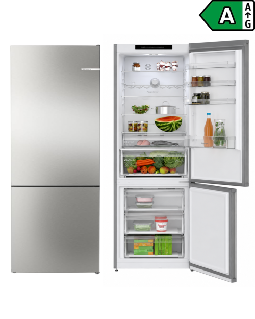 BOSCH 440 L KGN492IAF – Combină frigorifică XXL Clasa A, Total No Frost, Inox, import Germania 🇩🇪