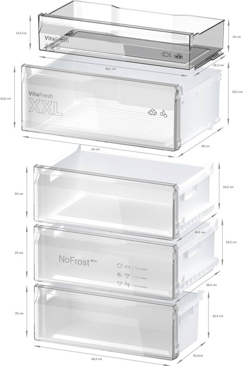 BOSCH 440 L KGN492IAF – Combină frigorifică XXL Clasa A, Total No Frost, Inox, import Germania 🇩🇪