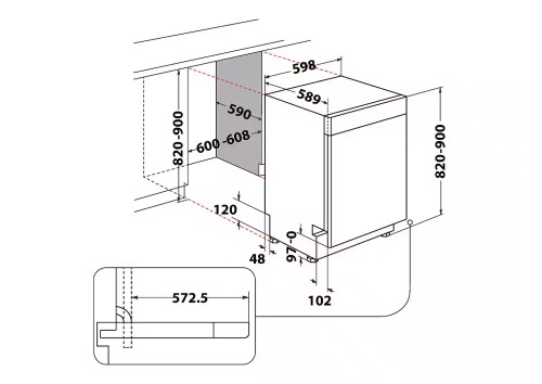 Privileg 14 seturi P0U ECO D541 S – Mașină de spălat vase incorporabila 60 cm, Clasa C, Auto Door, Push&Go, import Germania 🇩🇪