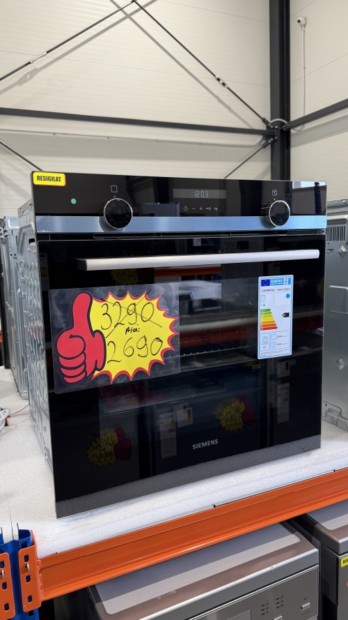 SIEMENS iQ500 71 L HB517GBS3 – Cuptor încorporabil, Clasa A+, 3D hotAir, humidClean, import Germania 🇩🇪