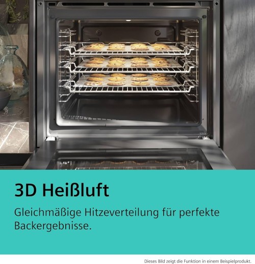 SIEMENS iQ500 71 L HB517GBS3 – Cuptor încorporabil, Clasa A+, 3D hotAir, humidClean, import Germania 🇩🇪