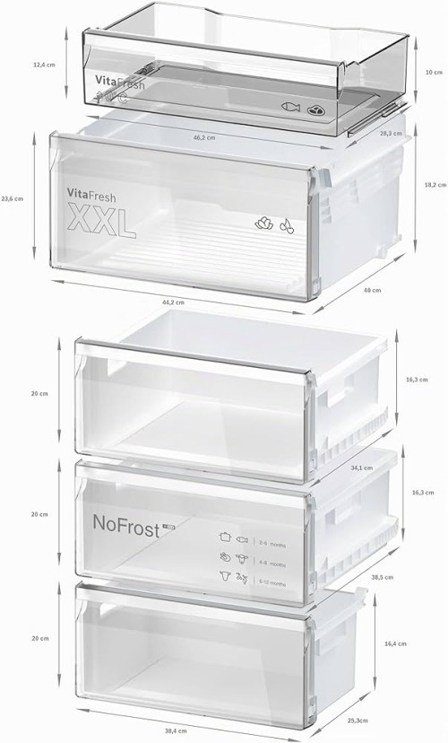 Bosch 363L KGN392LAG – Combină frigorifică Clasa A – Total No Frost – Import Germania 🇩🇪