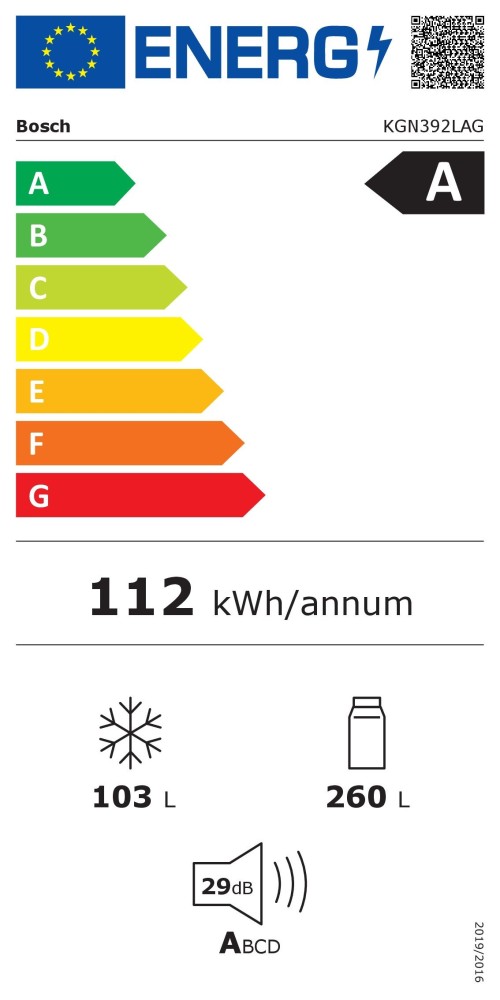 Bosch 363L KGN392LAG – Combină frigorifică Clasa A – Total No Frost – Import Germania 🇩🇪