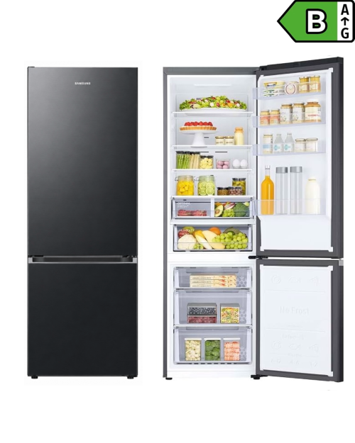 Samsung 387L RL38T607BB1 – Combină frigorifică – Clasa B – Premium Black Steel – Import Germania 🇩🇪