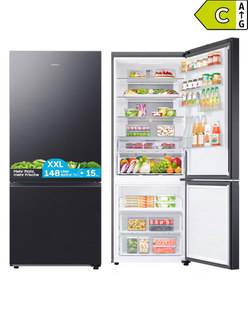 Samsung 538L RB53DG703CB1 – Combină frigorifică extra lată  Premium Black Steel – Clasa C – Import Germania 🇩🇪