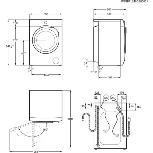 AEG 9 KG, 6000 Series MaxWash45 LR6FE49FL – Mașină de spălat rufe – Clasa A – Import Germania 🇩🇪