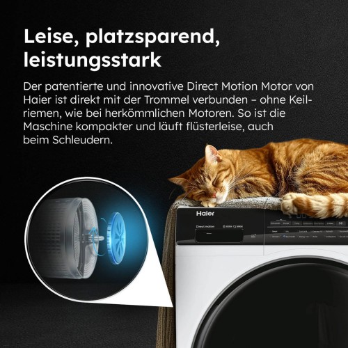 Haier 7 KG HW70-B14929 – Mașină de spălat rufe Clasa A, Direct Motion, Steam Refresh, Import Germania 🇩🇪