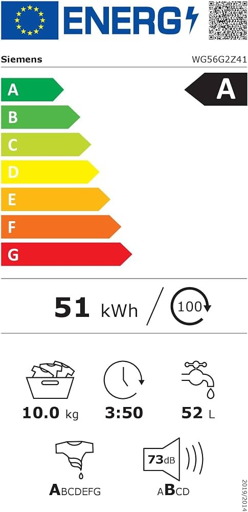 Siemens 10 KG WG56G2Z41 – Mașină de spălat rufe Clasa A, 1600 RPM, iQ500, Import Germania 🇩🇪