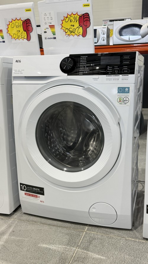 AEG 9 kg / 5 kg LWR859WT – Mașină de spălat cu uscător Clasa A/D, ProSteam, ProSense, import Germania 🇩🇪