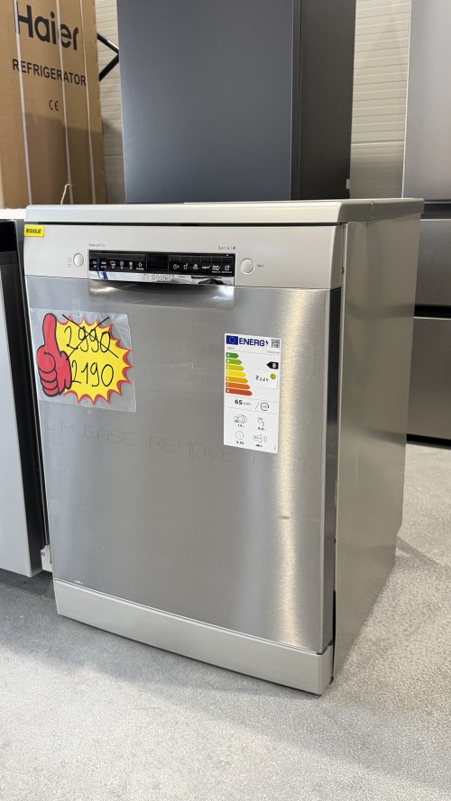 Bosch 14 seturi SMS4EVI09E – Mașină de spălat vase independentă Clasa B, inox AntiFingerprint, Home Connect, import Germania 🇩🇪