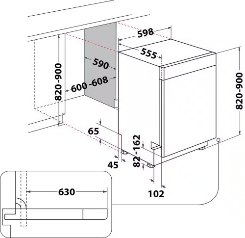 BAUKNECHT 15 seturi B7U HS51 X – Mașină de spălat vase independentă, Clasa B, NaturalDry, PowerClean Pro, import Germania 🇩🇪