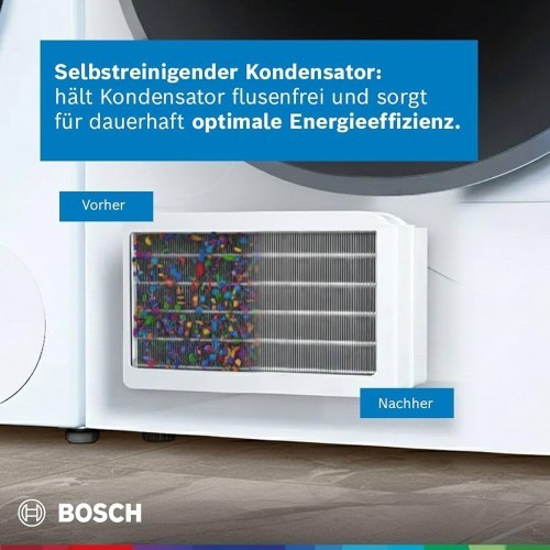 Bosch 9 kg, WQB245B40 – Uscător de rufe Clasa C, pompă de căldură, Home Connect, import Germania 🇩🇪