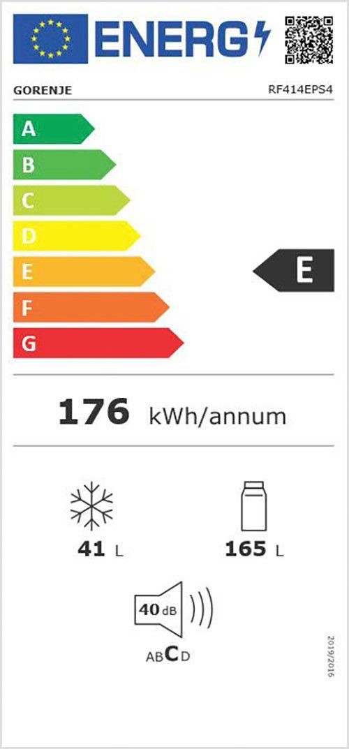 Gorenje 206 L RF414EPS4 – Combină frigorifică Clasa E, independentă, import Germania 🇩🇪