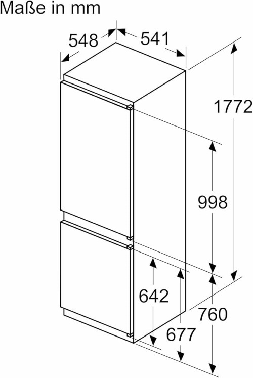 Neff 267 L, KI5861SE0 – Combină frigorifică încorporabilă Clasa E, Low Frost, Made in Germany 🇩🇪