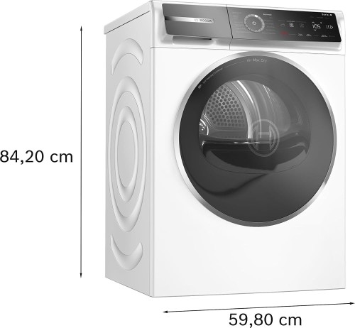 Bosch 9 kg, WRB247C40 – Uscător de rufe Clasa A, pompă de căldură, SelfCleaning Condenser, Wi-Fi Home Connect, import Germania 🇩🇪