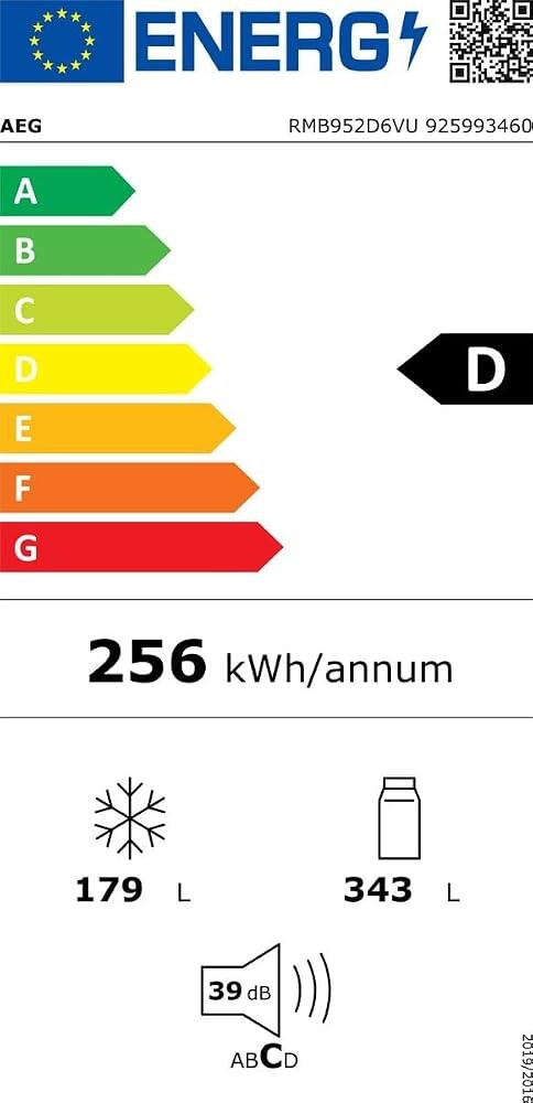 AEG 522 L, RMB952D6VU – Combină frigorifică French Door Clasa D, TwinTech, MultiSwitch+, import Germania 🇩🇪