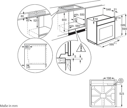 AEG 72L, NBU5P40SK – Cuptor încorporabil Clasa A++, autocurățare pirolitică, fabricat în Italia 🇮🇹