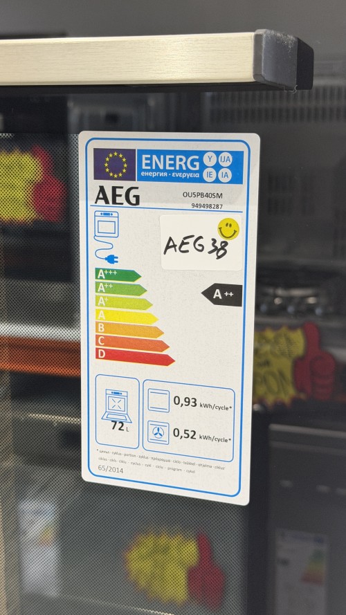 AEG 72L, OU5PB40SM – Cuptor încorporabil Clasa A++, autocurățare pirolitică, fabricat în Italia 🇮🇹