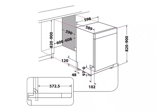 Privileg 14 seturi P0U ECO D541 S – Mașină de spălat vase incorporabila 60 cm, Clasa C, Auto Door, Push&Go, import Germania 🇩🇪