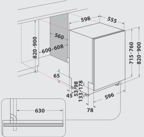 Bauknecht 14 seturi B8I HF58 TUC – Mașină de spălat vase încorporabilă Clasa B, NaturalDry, PowerClean Pro, import Germania 🇩🇪