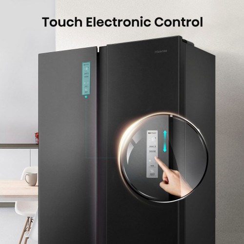 Hisense 519 L MS91518FC – Combina frigorifica Side by Side Clasa C, compresor Inverter, Total No Frost, import Germania 🇩🇪